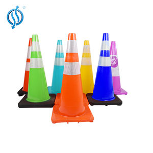 Yüksek Kaliteli Yansıtıcı Filmli Güvenlik Konileri, PVC Ağır Hizmet Tipi Turuncu İnşaat Konileri, Otopark, Araba Yolu için. - Product Image 6