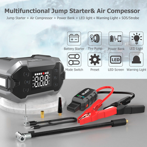 Kit de Arranque de Emergencia Profesional para Automóvil, Batería de 36000 mAh con 10 Protecciones y Abrazaderas Inteligentes - Product Image 6