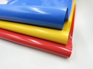 Bâche en polyester <span class=keywords><strong>enduit</strong></span> de PVC toile de tente imperméable autre tissu tissé équipement de sport tapis de yoga bâche claire imperméable noir - Product Image 3