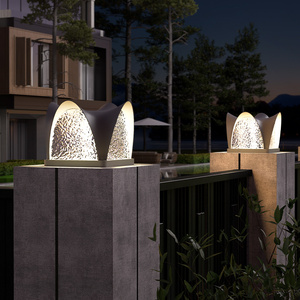 Lampes <span class=keywords><strong>de</strong></span> poteau <span class=keywords><strong>de</strong></span> portail <span class=keywords><strong>de</strong></span> jardin en acier inoxydable IP Villa Paysage 65 Étanche LED Alimenté par batterie Lampes <span class=keywords><strong>de</strong></span> poteau principal et <span class=keywords><strong>de</strong></span> clôture - Product Image 4