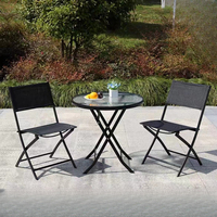 Ensemble table et chaises pliantes portables d'extérieur du fabricant, imperméables, antidérapantes, design gain de place