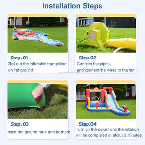 PVC lưới trượt nước <span class=keywords><strong>Inflatable</strong></span> ướt khô vui vẻ tại nhà Mall ngoài trời có thể gập lại lưu trữ <span class=keywords><strong>Inflatable</strong></span> trượt nước, công viên nước hồ bơi trượt - Product Image 6