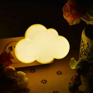 Cloud Shape Led <b>Night</b> <b>Light</b> Plug In Sensor Control Bedroom Bedside Lamp Energy Saving - Product Image 1