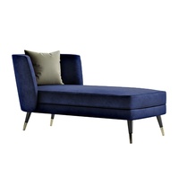 Fabrik Großhandel skandi navis chen Design Luxus moderne Wohn möbel gelegentlich Samt Sofa dunkelblau Freizeit stühle günstigen Preis