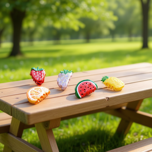 Fermaglio per capelli a forma di frutta da 9 cm per donna, forcina colorata a forma di frutta - Product Image 3