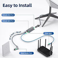 Câble adaptateur RJ45 Starlink Gen2 V2, câble Ethernet USB, connecteurs nickelés, conducteur en cuivre pur, PVC