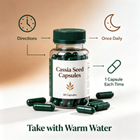 Capsules de graines de Cassia à formule personnalisée OEM ODM sous marque privée, capsules à base de plantes avec extrait de graines de chanvre XOS Stachyose