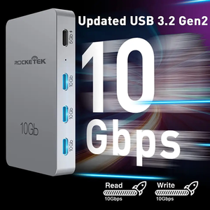 Hub USB 3.0 haute vitesse Rocketek, 7 ports, répartiteur USB, transfert <span class=keywords><strong>de</strong></span> données 5 Gbps, station <span class=keywords><strong>d</strong></span>'accueil portable pour <span class=keywords><strong>ordinateur</strong></span> portable, <span class=keywords><strong>ordinateur</strong></span> <span class=keywords><strong>de</strong></span> bureau - Product Image 6