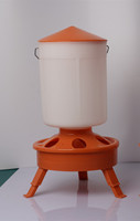 Abreuvoir 1,5 L et mangeoire 3KG Mangeoire et abreuvoir en plastique pour poussins avec pattes Ensemble d'abreuvoirs et mangeoires pour poulet canard et volaille