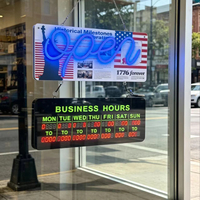 Letrero Luminoso LED de Horario Comercial, Colorido, Personalizable, Luz de Neón Digital para Horario de Negocio, Publicidad para Centro Comercial/Oficina