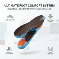 Semelles orthopédiques pour fasciite plantaire en EVA, soutien de la voûte plantaire, antidérapantes, durables, pour hommes et femmes, inserts amortissants pour pieds plats, travail et sport
