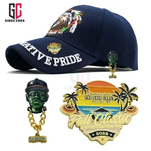 12 Years Factory Custom Fashion and creative Design Hat cap lapel pin Badge