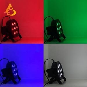 AICPOSE 7x12w RGBW 4 en 1 Foco Plano LED para Discoteca, Boda, Fiesta, 7 Luces LED Par - Product Image 6