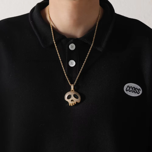 Devil hip hop pendant, <b>copper</b> inlaid zircon necklace, personality wacky Christmas gift, pendant <b>chain</b>. - Product Image 4