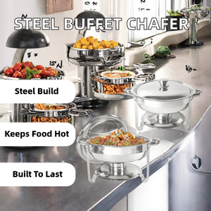 <span class=keywords><strong>RRR</strong></span> Calentador de Buffet de Acero Inoxidable Mejorado para Catering, con Recipiente de Agua, Tapa y Marco, para Combustible, Suministros para Hoteles y Restaurantes - Product Image 2