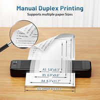 Impresora Térmica Portátil Inalámbrica Phomemo P831 A4, 300DPI, Compatible con Papel Normal, para Viajes de Negocios y Oficina