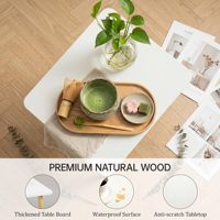 Petite table d'appoint de style nordique avec pieds en bois massif, table d'appoint carrée blanche pour salon et chambre à coucher, montage facile