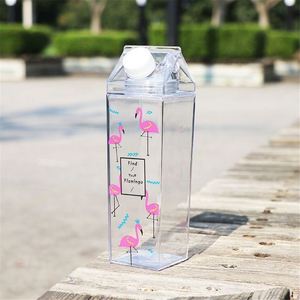 Best Selling Custom Logo High Quality Clear Pink Transparent Colored Milk Carton BPA Free Reusable Leak-Proof <b>Plastic</b> Applicable - Product Image 2