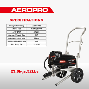 Pulvérisateur de <span class=keywords><strong>peinture</strong></span> sans air électrique AEROPRO 550, équipement d'application industrielle avec buse 517 - Product Image 3