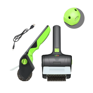 Brosse électrique sans fil pour barbecue avec manche en bois, idéale pour nettoyer les grilles, les carreaux et les baignoires, parfaite pour les pique-niques et le camping, barbecue sans fil - Product Image 2