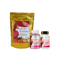 Ensemble de capsules et gommes pour l'amélioration des fessiers : Poudre et suppléments à base de plantes pour des courbes extrêmes et un agrandissement des fesses en gros