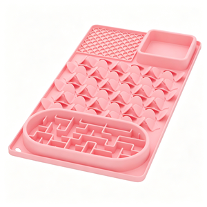Gamelle anti-glouton personnalisée pour grand chien, tapis de léchage et de renifle en silicone avec ventouses, distributeur interactif de nourriture pour ralentir la consommation - Product Image 1