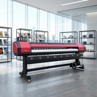 Impresora digital de inyección de tinta de formato ancho de 3200 mm con interfaz Ethernet, colores CMYK para impresión de pancartas y pegatinas publicitarias grandes para exteriores.