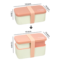 Nouveauté Boîte à bento en plastique 4 compartiments réutilisable et étanche pour enfants Conteneur de stockage des aliments pour l'école et le déjeuner