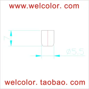 5mm 5.1 5.0 5 5.5mm 5.5mm 최고 판매 명확한 까만 백색 색깔 플라스틱 분말 코팅을 위한 단단한 원뿔 마개 고무 보호