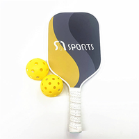 Raquette de pickleball en fibre de carbone de 16 mm de haute qualité, durable, avec logo personnalisé, entraînement professionnel, sweet spot, thermoformage écologique