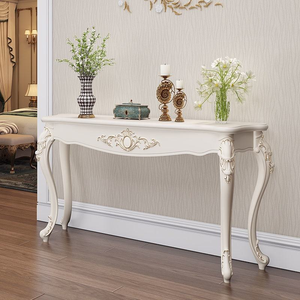 <span class=keywords><strong>Console</strong></span> de style européen, luxe léger et design simple, avec un design semi-circulaire, pour l'<span class=keywords><strong>entrée</strong></span> et le salon, à placer au mur. - Product Image 2