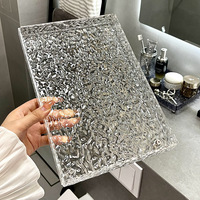 Étagère de rangement rectangulaire en plastique, moderne et luxueuse, non pliable, à un seul niveau, pour toilettes d'hôtel, cosmétiques de salle de bain, plateau de comptoir, bureau