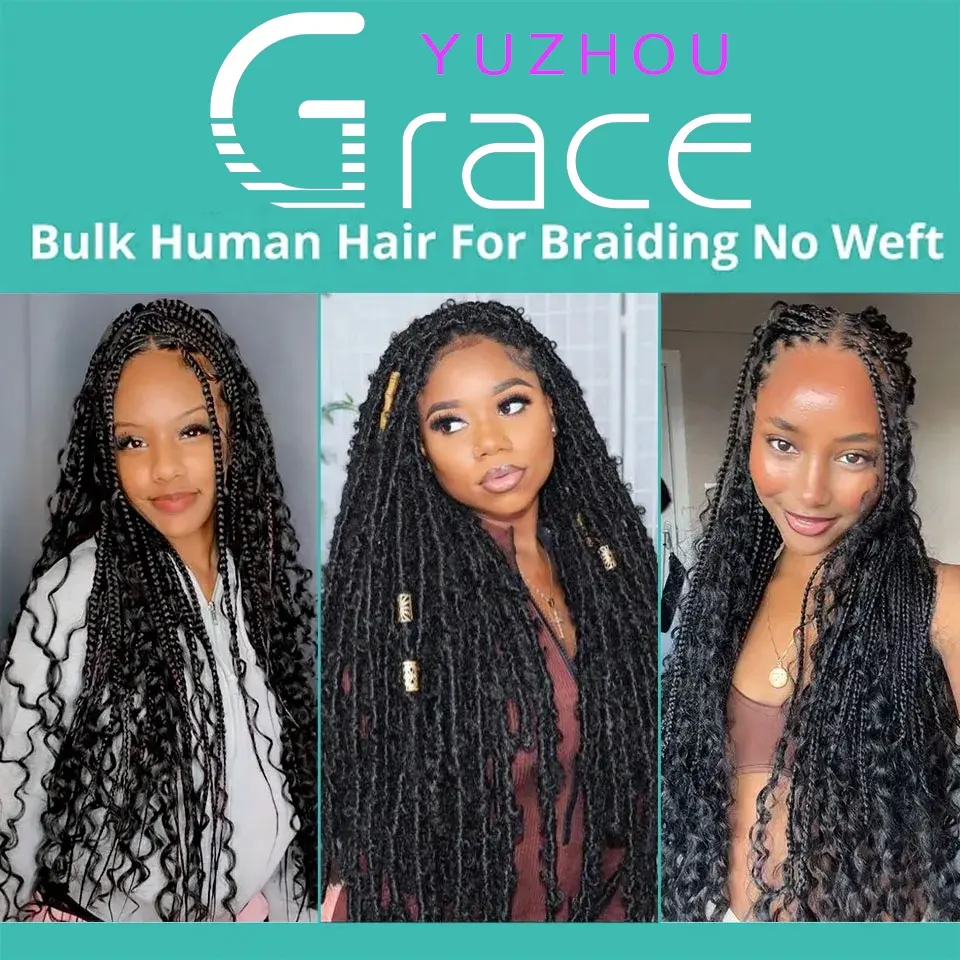 Extensión de cabello trenzado preestirado sin trama 12A de onda profunda de pelo vietnamita crudo de 20 pulgadas para mujeres cabello humano largo para giro