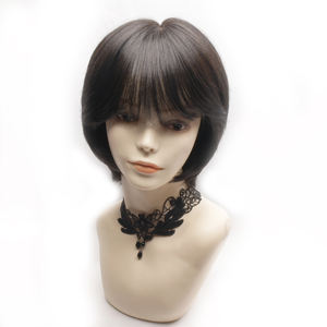 Peluca de Cabello Humano 100% con Corte Bob Cónico de 7 Pulgadas, con Clip, Ligera, Cómoda, Colores Naturales, Apta para Quimioterapia, de WIGTS, Entrega Rápida - Product Image 4