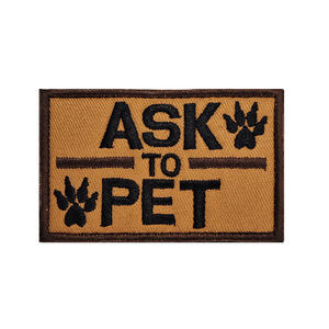 Parche de tela de lona ecológica bordado en 3D de doble cara para mascotas, con decoración de encaje y cierre de gancho y bucle, para uso en prendas, 6 colores - Product Image 5