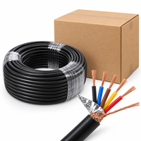Kabel Kontrol Terlindung RVVP 4x0.75 4x1 4x1.5 300/500V Multi Core Fleksibel Tembaga Berlapis Kawat untuk Instrumen