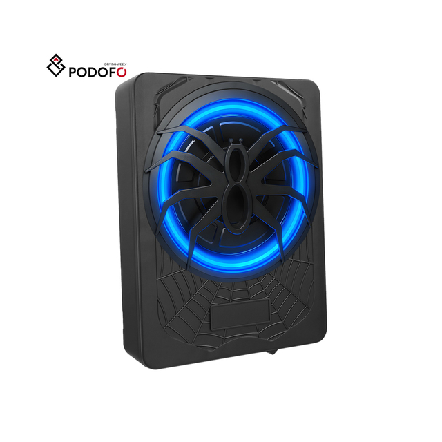 Podofo 10'' Car Subwoofer Speaker 1200W SLIM Powered Thin Car Subwoofer Car Audio Under Seat Woofer Automobile Subwoofer OEM ODM
