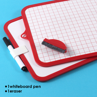 Tableau blanc effaçable à sec Foska PE encadré pour enfants avec stylo et gomme – Tableau d'écriture et de dessin