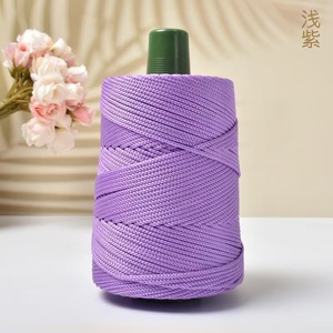 Filato Lizida Blended in Nylon Poliestere da 3mm, 250g, Eco-Friendly, Cordino di Seta Ghiaccio per Uncinetto e Macramè, Fantasia Tinta per Lavorazione a Maglia, Cucito Borse - Product Image 5