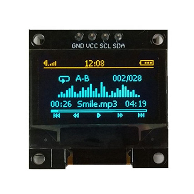 0.96 Inch White or Blur or Yellow-Blue Color 128x64 OLED Display Module I2C or SPI Interface
