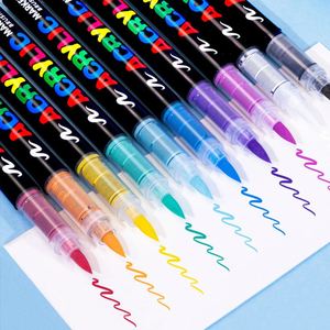 Juego de 120 Rotuladores de Pintura Acrílica Lavables a Base de Agua, No Tóxicos, Idea de Regalo de Navidad, Marcadores con Punta de Pincel MK0004120 - Product Image 1