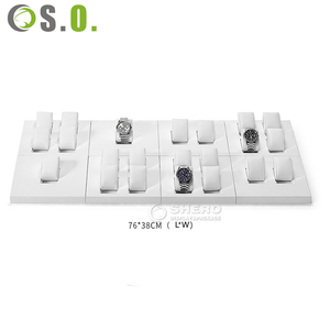 Plateau de présentation de montres de luxe avec supports coussinés en microfibre, design personnalisable, support OEM, accessoires de présentation de bijoux pour exposition - Product Image 6