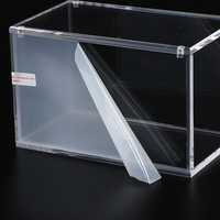 Boîte de protection magnétique en acrylique anti-UV, pliable et empilable, avec couvercle magnétique (pré-assemblée)