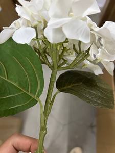 高品质小型乳胶短绣球花人造真触感白色绣球花出售 - Product Image 5