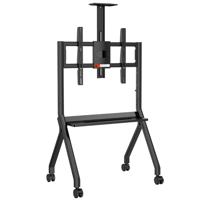 Charmount Height Adjustable Mobile TV Stand Rotated 42-85 Inch Floor TV Cart With Wheels
