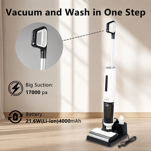 Aspirateur et serpillière combinés <span class=keywords><strong>pour</strong></span> nettoyage de sols en bois sous le canapé, filtre HEPA, moteur 150W, nettoyage humide et sec, <span class=keywords><strong>machine</strong></span> de nettoyage de sols - Product Image 3