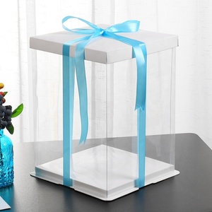 Hot Sale Rectangle Clear Cake <b>Box</b> or Gift Packing <b>Box</b> <b>Wedding</b> <b>Box</b> - Product Image 1