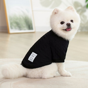 라운드 넥 퓨어 컬러 개 니트 스웨터 토끼 애완 동물 의류 - Product Image 5