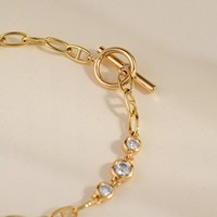 Bracelet tennis en or jaune massif 18 carats avec un design à bulles décontractées, style Hailey, bijoux fins de luxe de Dubaï pour hommes et femmes