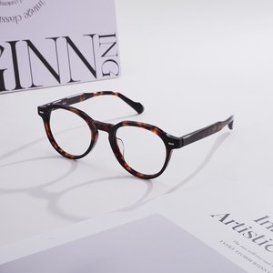 Gafas Ópticas de Acetato al por Mayor de Fábrica, Montura Redonda Retro con Logotipo Personalizado, Gafas con Protección Contra Luz Azul, Gafas Graduadas - Product Image 2